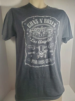 Camiseta Bravado Guns N Roses Paradise City Los Angeles Gris Jaspeado Talla Mediana Foto 1 de 3