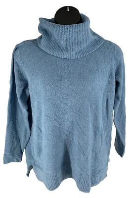 Suéter Joan Rivers Manga Larga Felpa Cuello Capucha Azul Foto 1 de 2