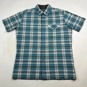 Kuhl Mens Size Medium Blue Plaid Cotton Polyester Blend Hiking Shirt - Picture 1 of 10