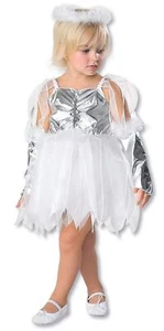 Angel Girl White Christmas Fancy Dress Up Halloween Toddler Child Costume - Picture 1 of 4