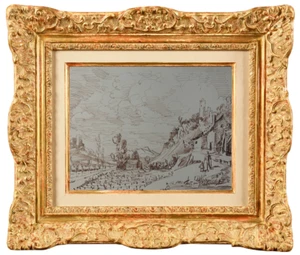 FRANCOIS BABOULET (1914-2010) DESSIN ORIGINAL DELICAT PAYSAGE 1950 (27) - Picture 1 of 4