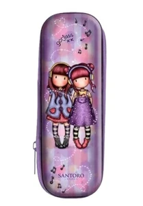 Tin Pencil Case with Zip – Gorjuss Santoro – 792GJ12 The Duet - Girl Friends - Picture 1 of 3
