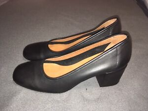 Sixtyseven Womens Black Leather Court Shoes Size 7 New