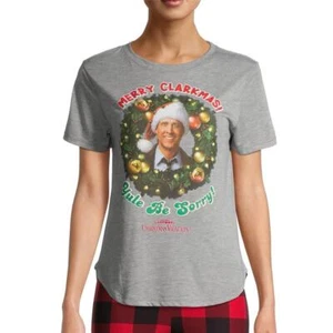 Juniors MERRY CLARKMAS! National Lampoon's Christmas T-Shirt Size L 11/13 NWT - Picture 1 of 1