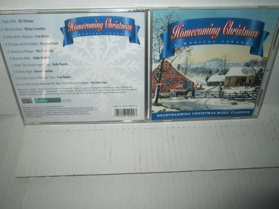 HOMECOMING CHRISTMAS rare cd FOUR GUYS Eddie Rabbitt BJ THOMAS Con Hunley 10 cut - Image 1 of 1