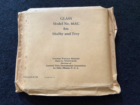 Vintage Westclox Model 66AC Alarm Clock Replacement Glass Cover