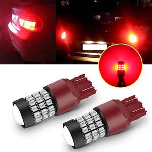 Luz LED Flash Estroboscópico 7443 Rojo Dos Bombillas Parada de Freno Estacionamiento Trasero Reemplazar Ajuste OE - Imagen 1 de 6