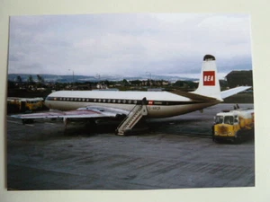 BEA, De Havilland Comet, G-ARCP, at Glasgow Airport, 1966, new postcard