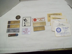 Lot of 10 Vintage 1960s SCCA & other Car Rally Show Dash Plaque Chicago Midwest - Picture 1 of 14
