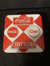 Coca-Cola Brand 2003 Collector's Checkers Game Set In Metal Tin Box for  Ages 6+