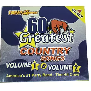 DREWS FAMOUS 60 GREATEST COUNTRY SONGS - VOL 1 & 2 - COVERS - 4 DISC BOX SET - Picture 1 of 22