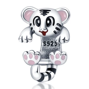 Sterling Silver 925 Tiger Charm Zoo Animal Lover Pet Cat Bead Mum Sister Bestie - Picture 1 of 2