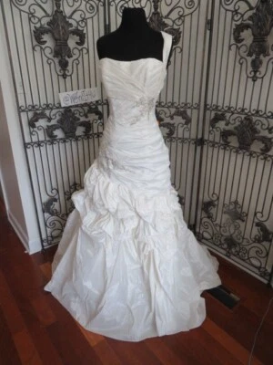 1181W ALYCE 7728 TALLA 10 ESTRÁS MARFIL FORMAL VESTIDO DE NOVIA VESTIDO DE BAILE Foto 1 de 4