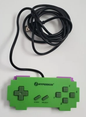 Hyperkin USB Pixel Art Controller for PC / MAC - Green / Pink - Image 1 of 3