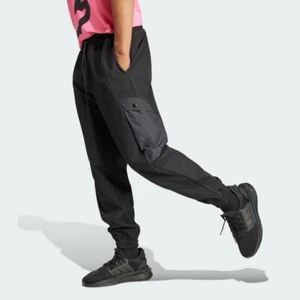 Size L- Adidas Men's City Escape Cargo Pants, Black. - Picture 1 of 5