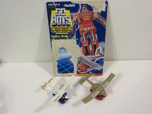 GOBOTS WATER WALK X 2 WHITE BROWN MR-31 POPY TONKA RENEGADE ROBOT W/CARD BACK - Picture 1 of 10