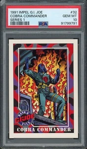 1991 Impel GI Joe Cobra Commander #32 Series 1 PSA 10 Gem Mint  - Bild 1 von 2