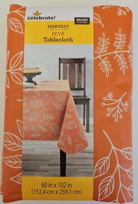 Harvest Peva Tablecloth: 60"*102" Perfect for Halloween or Thanksgiving Fall  - Image 1 of 2