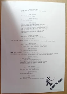 ORIGINAL HANDSIGNIERTE DOCTOR WHO SKRIPTSEITE ANJLI MOHINDRA Königin Skithra - Bild 1 von 1