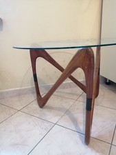 TAVOLINO LEGNO VETRO anni '50 MOLLINO Gio Ponti Modernariato tavolo sala salotto