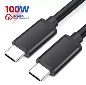 USB C USB C Super Fast Charger Cable PD100Dual Type C Charging Data Sync 1.5m - Picture 1 of 3