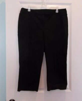 Pantalones capri de pana negros para mujer talla 16 sin listar por Kenneth Cole Foto 1 de 4