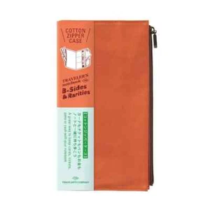 MIDORI Travelers Notebook Cotton Zipper Case Orange Regular 14435006 From Japan - Picture 1 of 7
