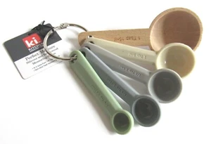 Kitchen Innovations Perfect Measure Measuring Spoon Set in Silicone & Beechwood - Picture 1 of 7