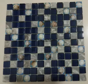 11pcs Shell Glass Stone Mosaic Tile Bathroom Wall Backsplash Kitchen Background - Picture 1 of 5