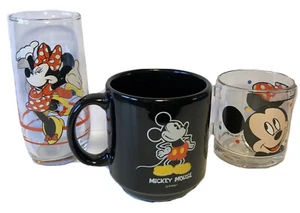 Disney Mickey & Minnie Mouse Cup Set w/ Mug Lot Of 3 - Picture 1 of 11