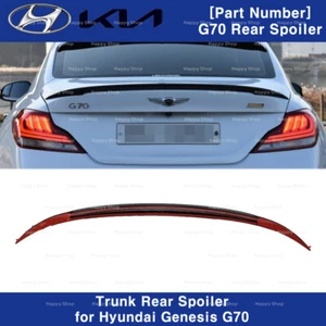 Trunk Rear Spoiler 1p PAINTED Black Color for Hyundai Genesis G70 18-19 - Picture 1 of 7