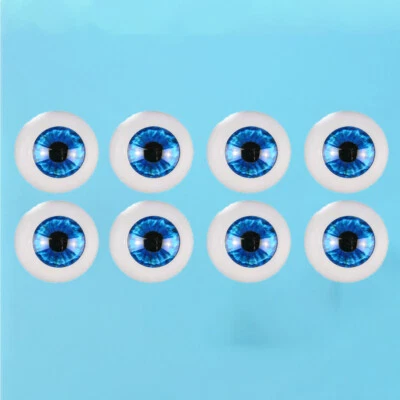 4Pr 20mm Eyes Half Round Acrylic Lifelike For 20" 22" Reborn Baby Doll DIY Kits - Image 1 of 4