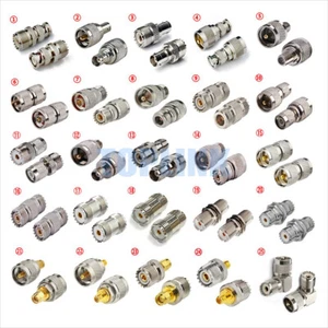 1pcs UHF PL-259 SO-239 to SMA N UHF BNC TNC F Male Female Plug Jack RF Adapter - Zdjęcie 1 z 27