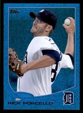 2013 Topps Rick Porcello Silver Slate Blue Sparkle   Detroit Tigers