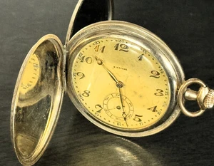 Herren Taschenuhr Favor Doppel-Sprungdeckel Walz-double antik Uhrwerk läuft - Bild 1 von 7