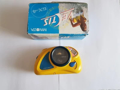 Minolta Vectis GX-4 Waterproof Yellow APS Film Camera 1997 Boxed Tested Working - Image 1 of 4