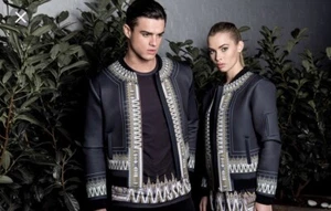 NWT Hindamme Naqshat Bomber Jacket Unisex Rare Unique Black Size XXS $310 - Picture 1 of 14