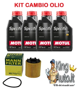 KIT TAGLIANDO OLIO MOTUL 10W50 + FILTRO OLIO MANN FILTER 500 595 695 ABARTH 1.4 - Imagen 1 de 1