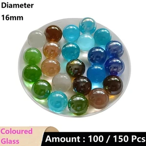100-150 Biglie Vetro Colorate Tradizionali Vintage Classici Giocattoli Bambini Giochi 16mm - Foto 1 di 22