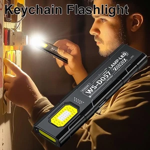 POCKET EDC MINI TASCHENLAMPE FLUTLICHT/STROBOSKOP - 5 MODI & LADEKABEL - 1 Stück - Bild 1 von 14