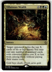 MTG Villainous Wealth (211s/56) Khans of Tarkir Promos NM FOIL - Bild 1 von 2