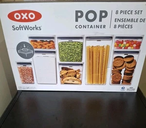 OXO SoftWorks 8-Piece POP Container Set -Free postage - Picture 1 of 8