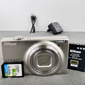 Nikon Coolpix S6150 16MP 7x Optical Zoom Digital Compact Camera Touchscreen Set - Bild 1 von 18