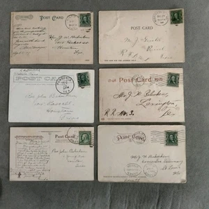 1904-1909 Beautiful Architectural Postcards 1 Cent Benjamin Franklin Stamps - Picture 1 of 9