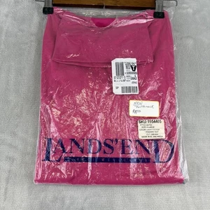 Camicia Lands End girocollo donna XL fucsia leggera manica lunga misto cotone NUOVA - Foto 1 di 5
