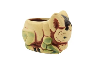 VINTAGE STONEWARE DONKEY PLANTER/TOOTHPICK HOLDER - Picture 1 of 7