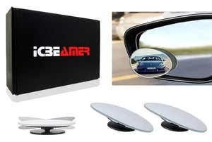 ICBEAMER 4 Pcs Oval Mirrors, 2 Sets Adjustable 360° for Rear View - Bild 1 von 7