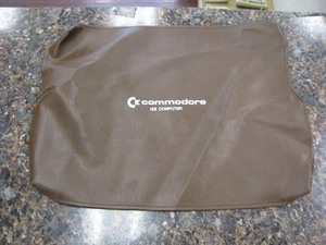 Original Commodore 128 Computer Brown Faux Leather Dust Cover - Afbeelding 1 van 4