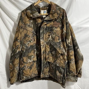 Vintage Mossy Oak Fall Foliage Mens Lg Hunting Jacket Realtree 90s Trophy Club  - Picture 1 of 11