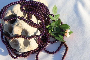 75 Beads Electroplate Purple Round Druk Glass Beads/4mm - Picture 1 of 1